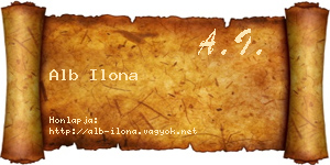 Alb Ilona névjegykártya