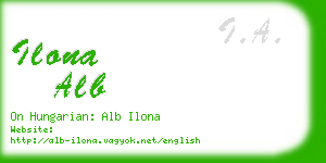 ilona alb business card